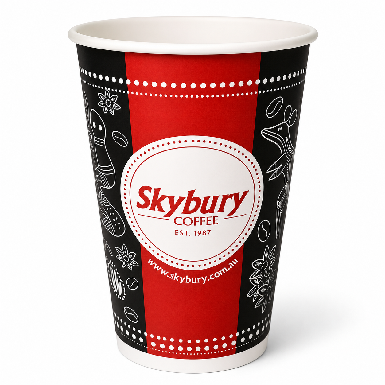 Recyclable Double Wall 16oz (473ml) Custom Printed Cups (Min 500/Carton)