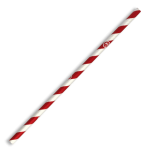 6mm Regular Red Stripe Straw