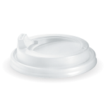12 & 16oz (90mm) White PS Large Sipper Lid (1000/Carton)