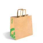 Small Flat Handle Kraft Paper Bags (250/Carton)